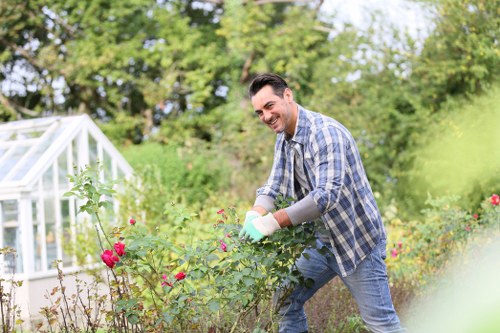 Seasonal lawn maintenance work in a Parsonsgreen outdoor space
